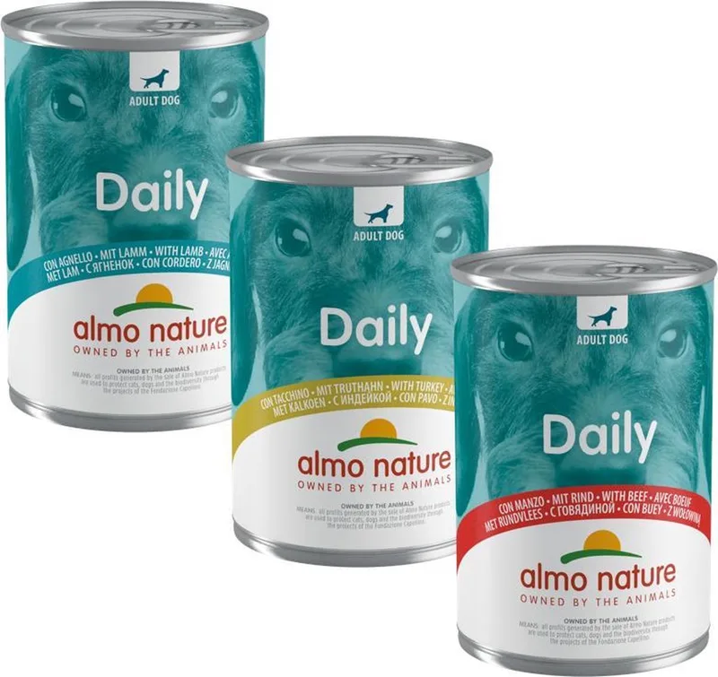 Daily Menu 100% natuurlijk Natvoer voor Honden - 24 x 400 gram - Varken - 24 x 400 gram von Almo Nature – Produktfoto