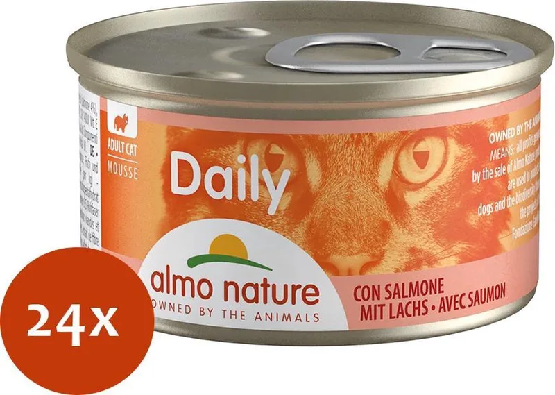 Daily Menu Mousse - Zalm - Katten Natvoer - 24 x 85 g von Almo Nature – Produktfoto