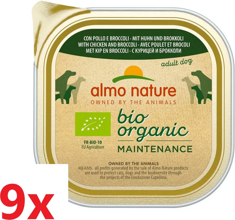 Dailymenu - Hondenvoer Bio - Kip&Broccoli - 9x300gr de Almo Nature – photo produit