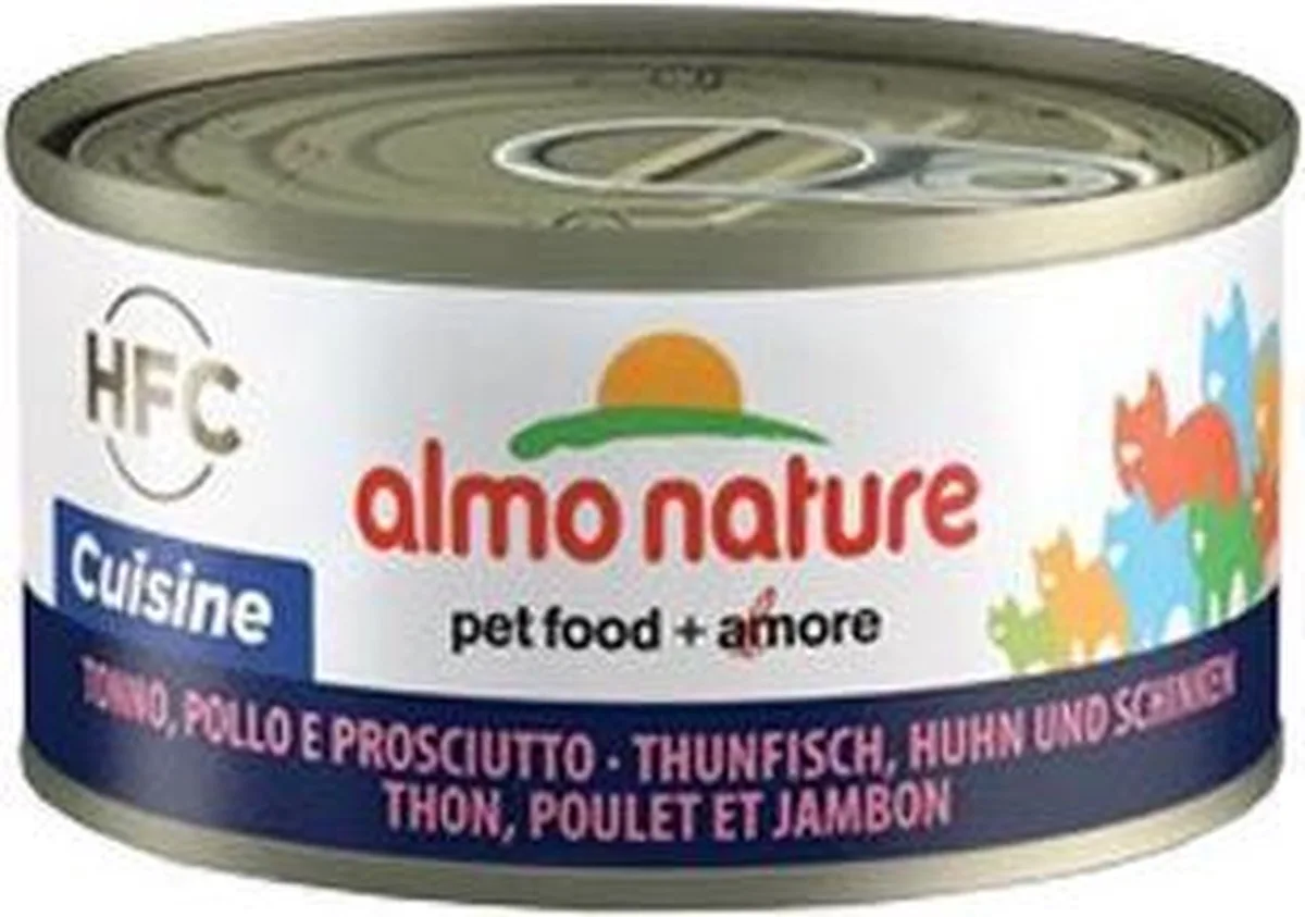 HFC 70 Cuisine - Tonijn, Kip en Ham - 24 x 70 gram de Almo Nature – photo produit