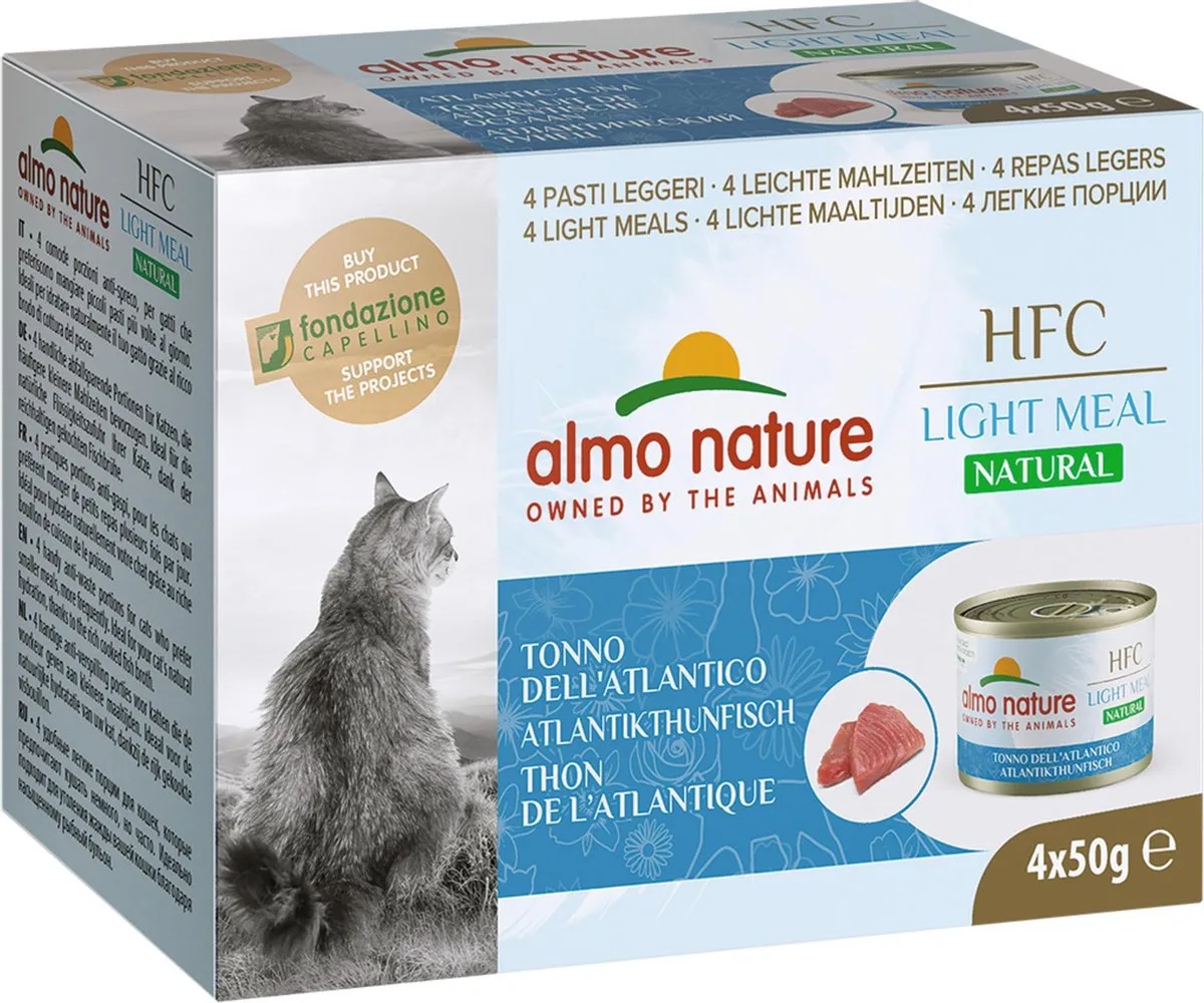 HFC cats 4x50g natural megapack - Tonijn van Almo Nature – productfoto