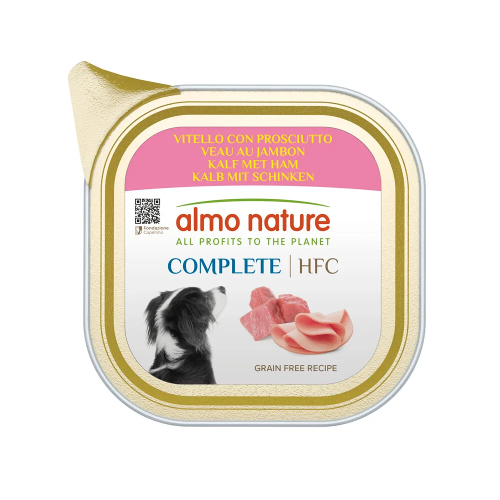 HFC Hondenvoer Nat Kalf & Ham 150 gr van Almo Nature – productfoto