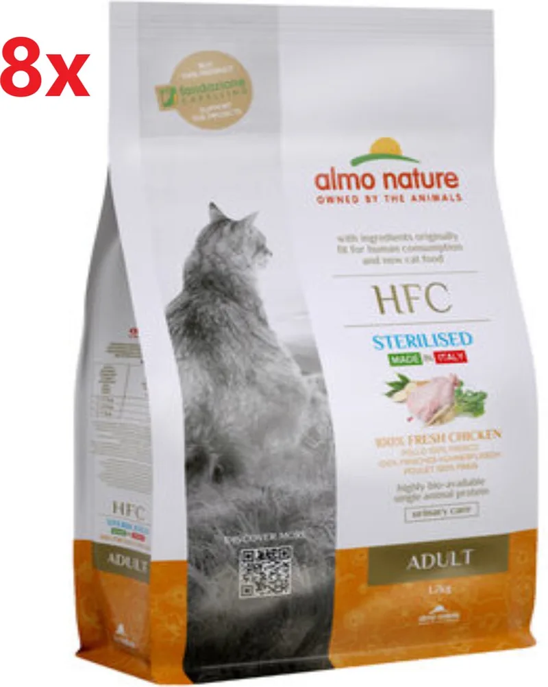 HFC - Katten Droogvoer - Adult Sterilized Kip - 8x1,2kg by Almo Nature – product photo