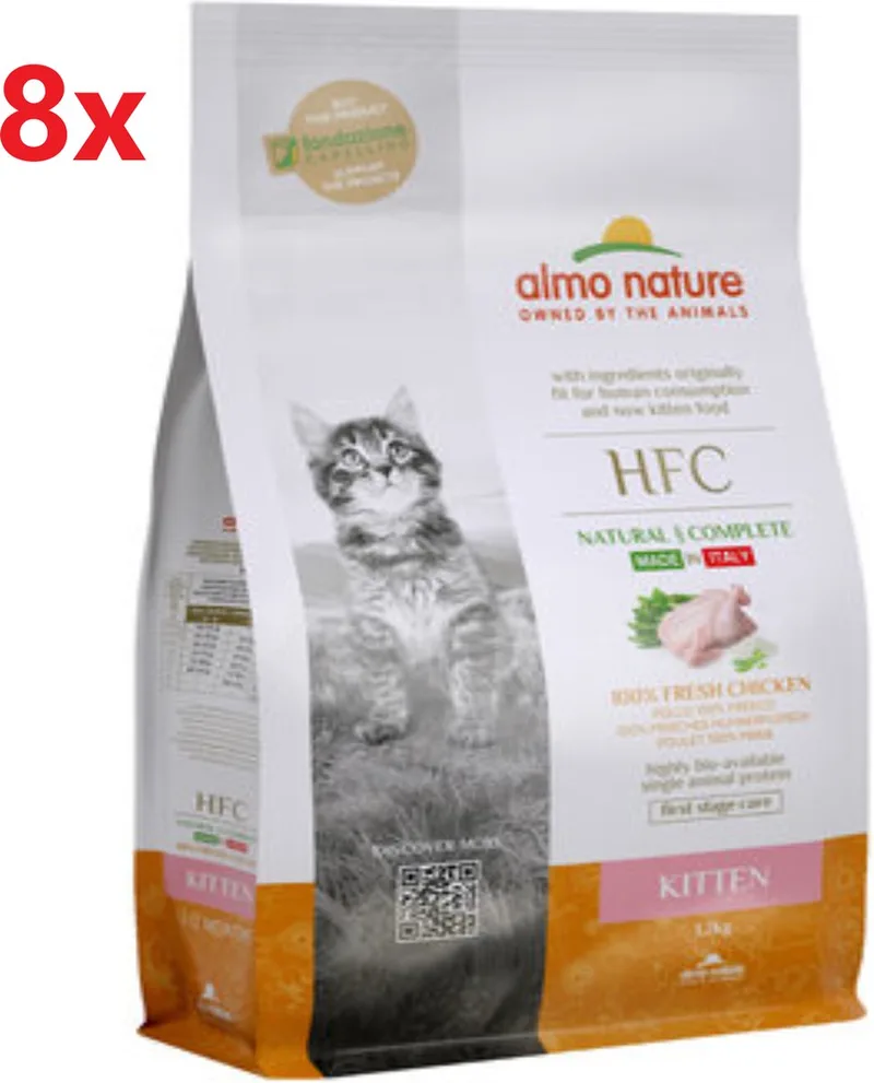 HFC Katten Droogvoer - Kitten Kip - 8x1,2kg by Almo Nature – product photo