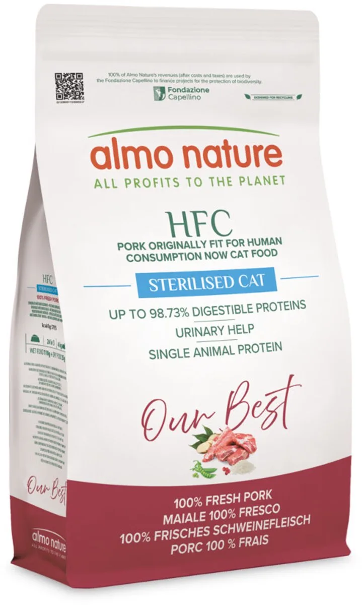 HFC Kattenvoer Droog Adult Sterilised Varken - 1,2 kg de Almo Nature – photo produit