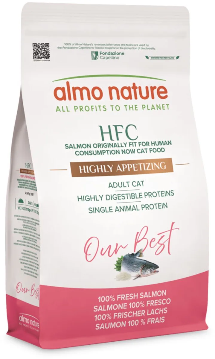 HFC Kattenvoer Droog Adult Zalm - 1,2 kg by Almo Nature – product photo