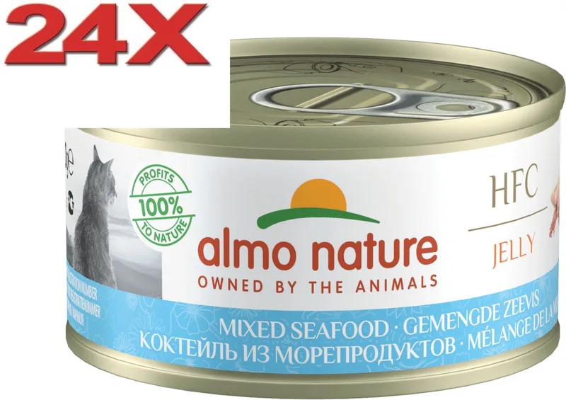 HFC - Kattenvoer - Jelly Gemengde Zeevis - 24x70gr von Almo Nature – Produktfoto