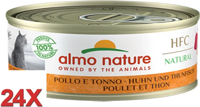 HFC - Kattenvoer - Kip & Tonijn - 24x70gr de Almo Nature – photo produit