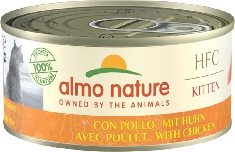 HFC Kattenvoer Kitten Kip 150 gr fra Almo Nature – produktbillede