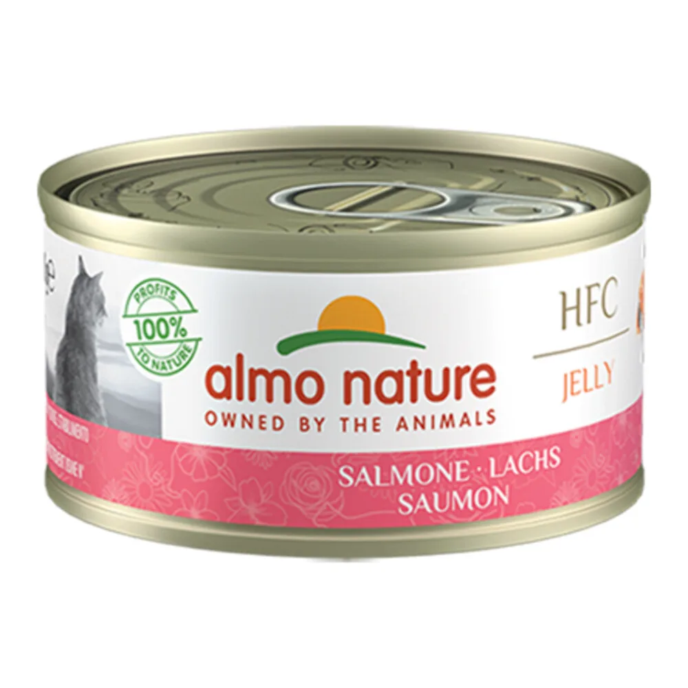 48x Almo Nature HFC Kattenvoer Nat in Gelei Zalm 70 gr de Almo Nature – photo produit