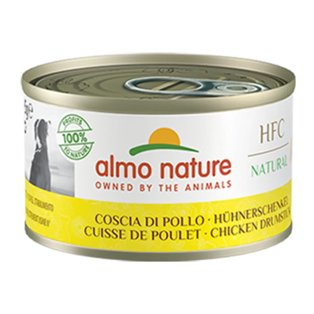 HFC Natural Hondenvoer Nat Kippenboutvlees 95 gr van Almo Nature – productfoto