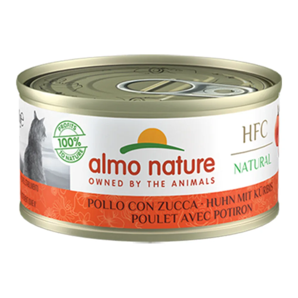 HFC Natural Kattenvoer Nat Kip & Pompoen 70 gr de Almo Nature – photo produit