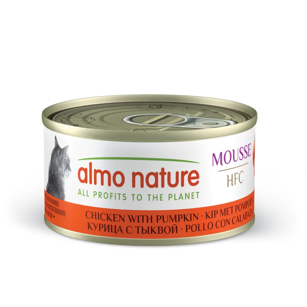 HFC Natural Kattenvoer Nat Kip & Pompoen 70 gr van Almo Nature – productfoto