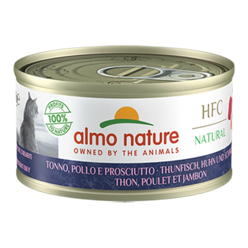 HFC Natural Kattenvoer Nat Tonijn & Kip & Ham 70 gr by Almo Nature – product photo