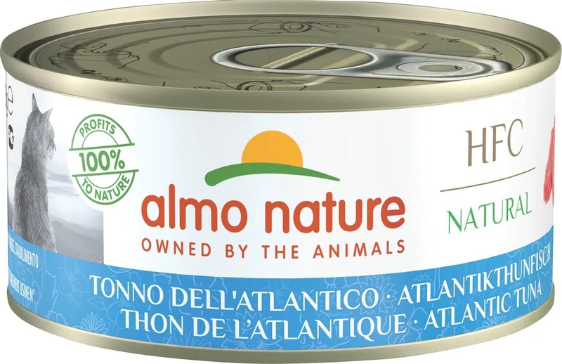 HFC Natural Natvoer voor Katten - 24 x 150g - Tonijn uit de Atlantische Oceaan - 24 x 70 gram by Almo Nature – product photo