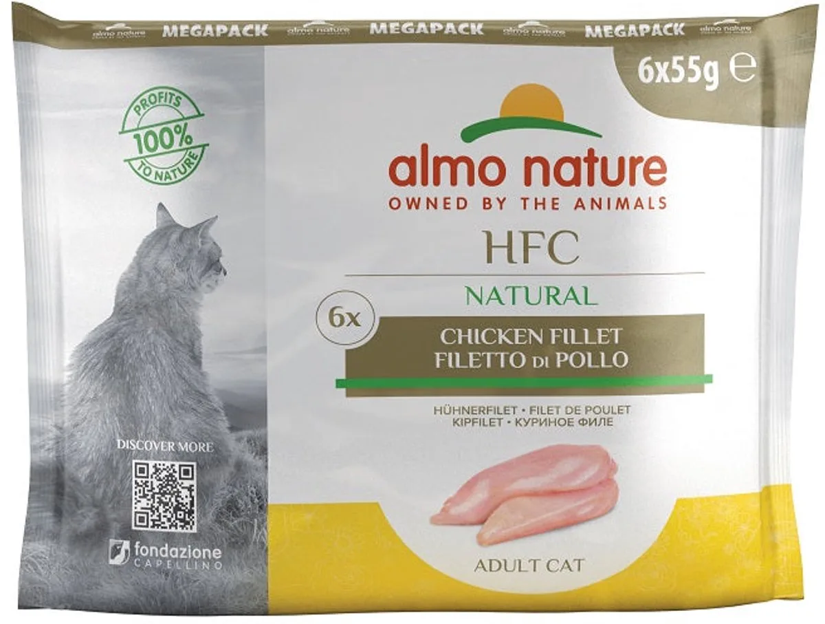 HFC Naturel 6x55g verpakking van 8 - Kipfilet de Almo Nature – photo produit