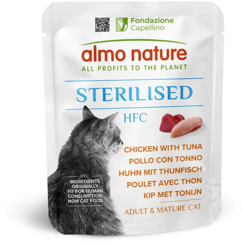 Hfc Sterilised - Kattenvoer - Kip Tonijn 50 g ( 1 stuk) - 12 stuks von Almo Nature – Produktfoto
