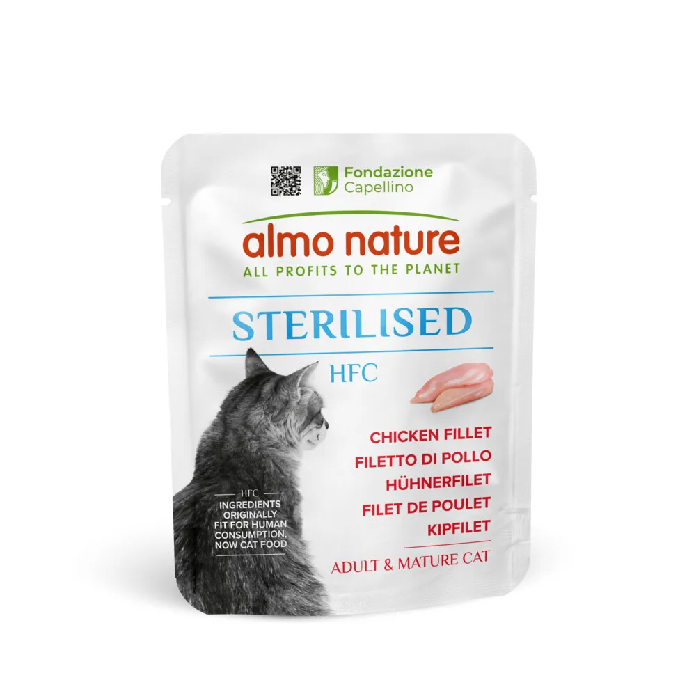 HFC Sterilised Kattenvoer Kipfilet 50 gr von Almo Nature – Produktfoto