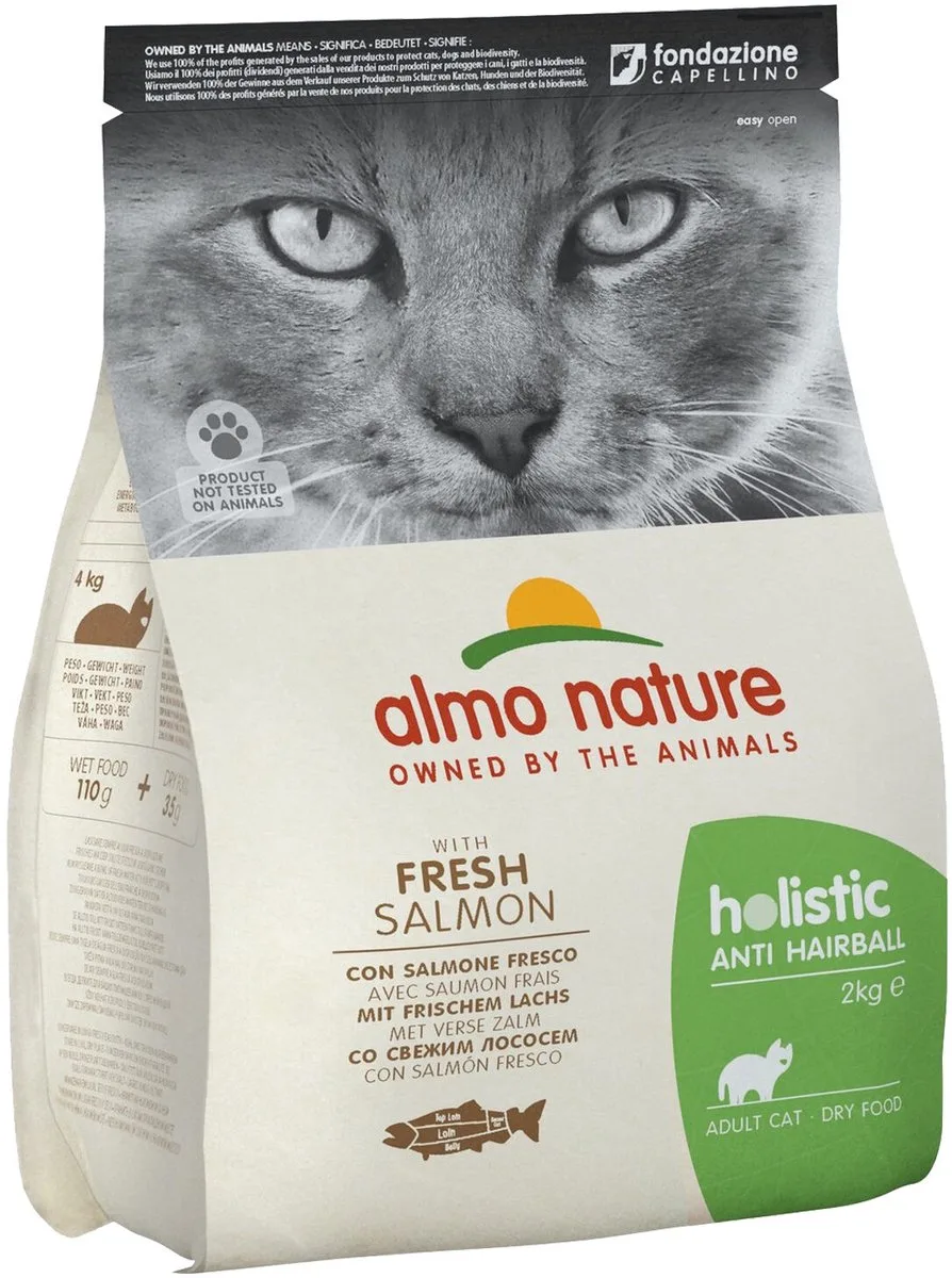 Holistic Droogvoer met Anti-Haarbal formule - Zalm 2kg de Almo Nature – photo produit