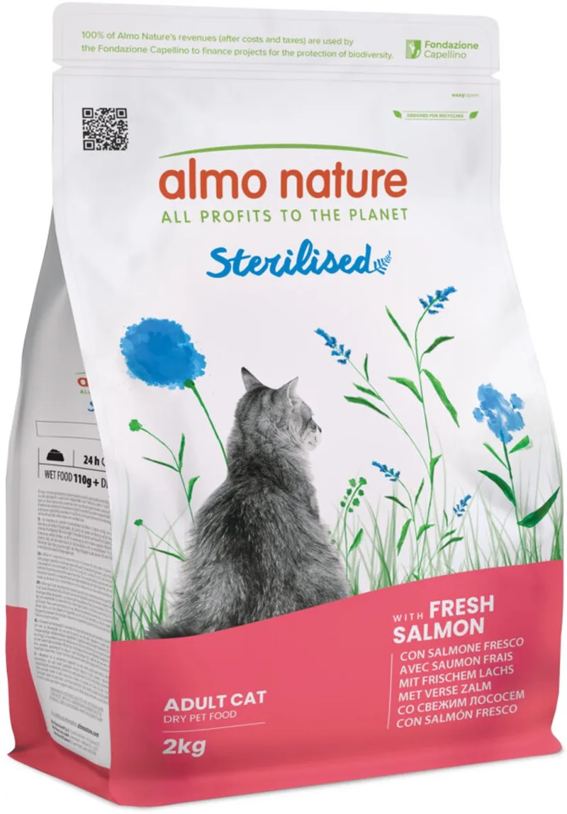 Holistic Droogvoer voor Gesteriliseerde Katten - Zalm 2kg by Almo Nature – product photo
