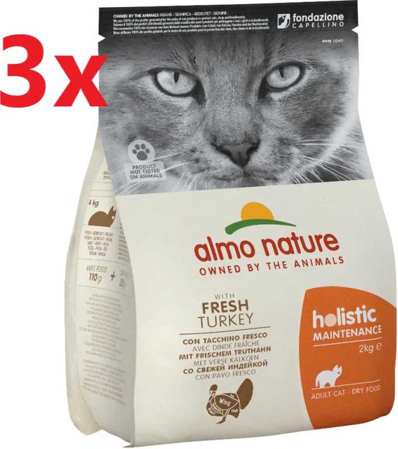 Holistic - Katten Droogvoer - Kalkoen & Rijst - 3x2kg de Almo Nature – photo produit