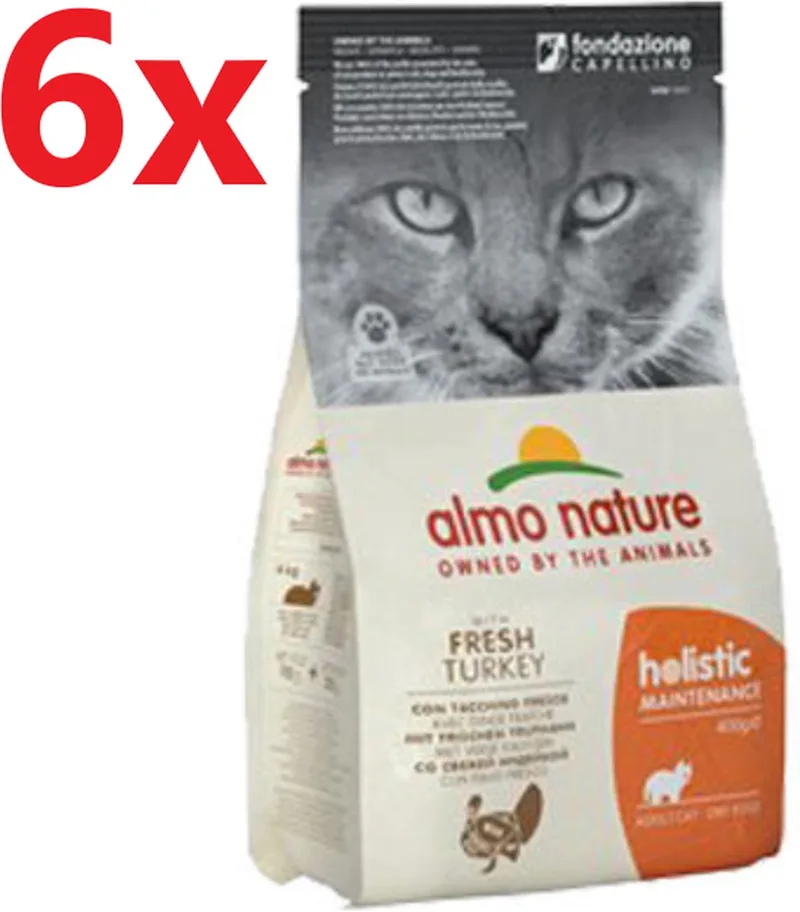 Holistic - Katten Droogvoer - Kalkoen & Rijst - 6x400g de Almo Nature – photo produit