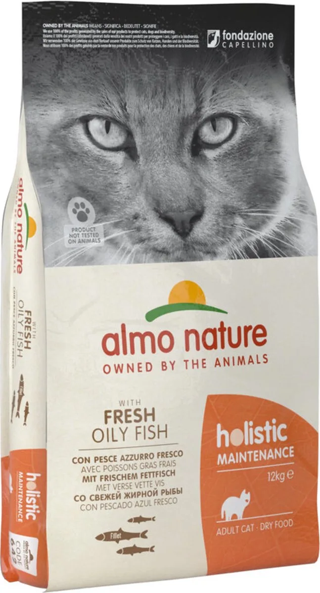 Holistic - Witvis en Rijst - Kattenvoer - 12 kg by Almo Nature – product photo