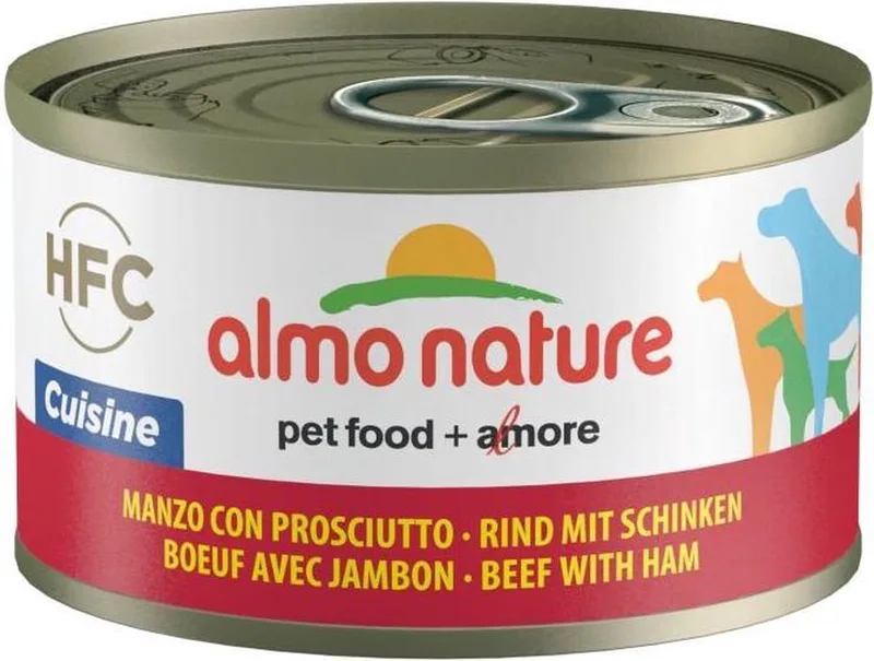 Hondenvoer - Natvoer - Rund - Adult - 24 x 95 gram de Almo Nature – photo produit