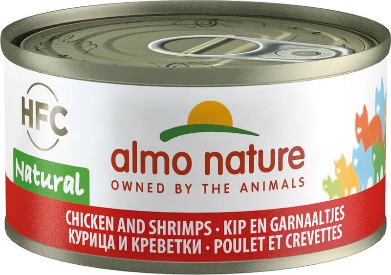 Kip en Garnalen - Kattenvoer - 24 x 70 g by Almo Nature – product photo