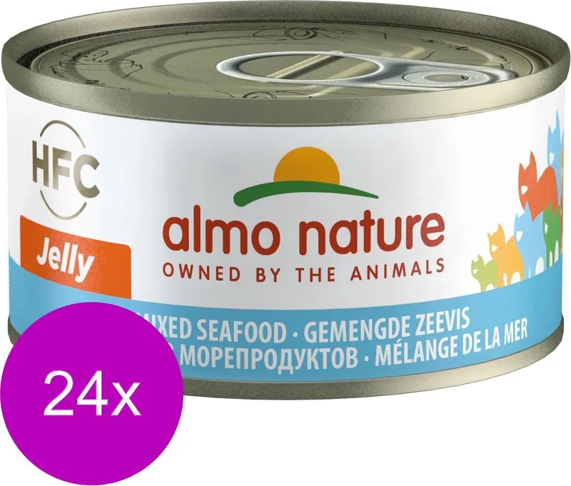 Natvoer Katten - HFC Jelly - Gemengde Zeevis - 24 x 70g von Almo Nature – Produktfoto