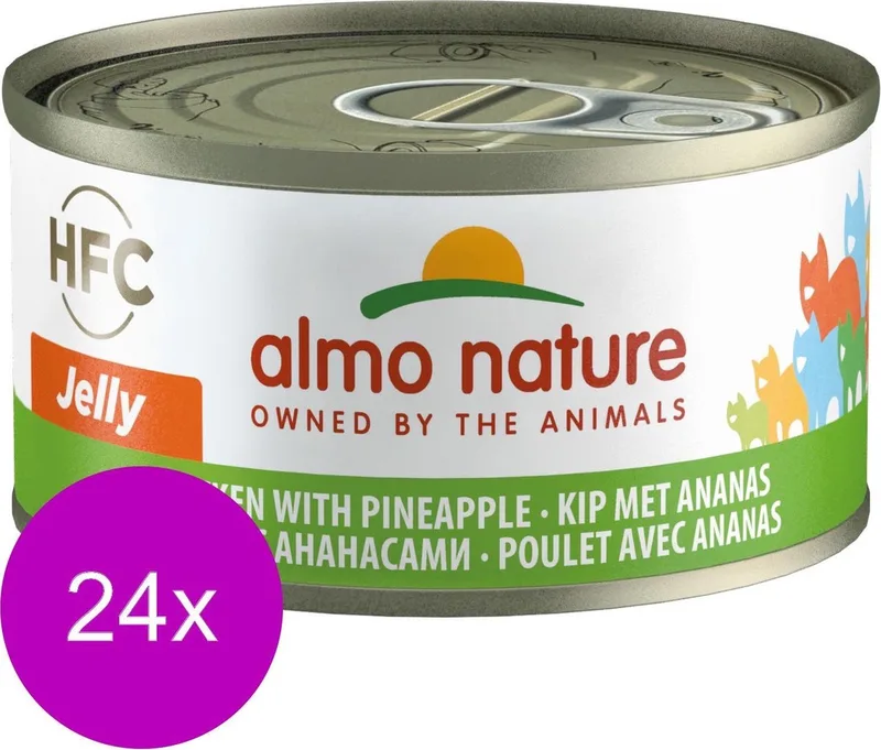 Natvoer Katten - HFC Jelly - Kip & Ananas - 24 x 70g von Almo Nature – Produktfoto