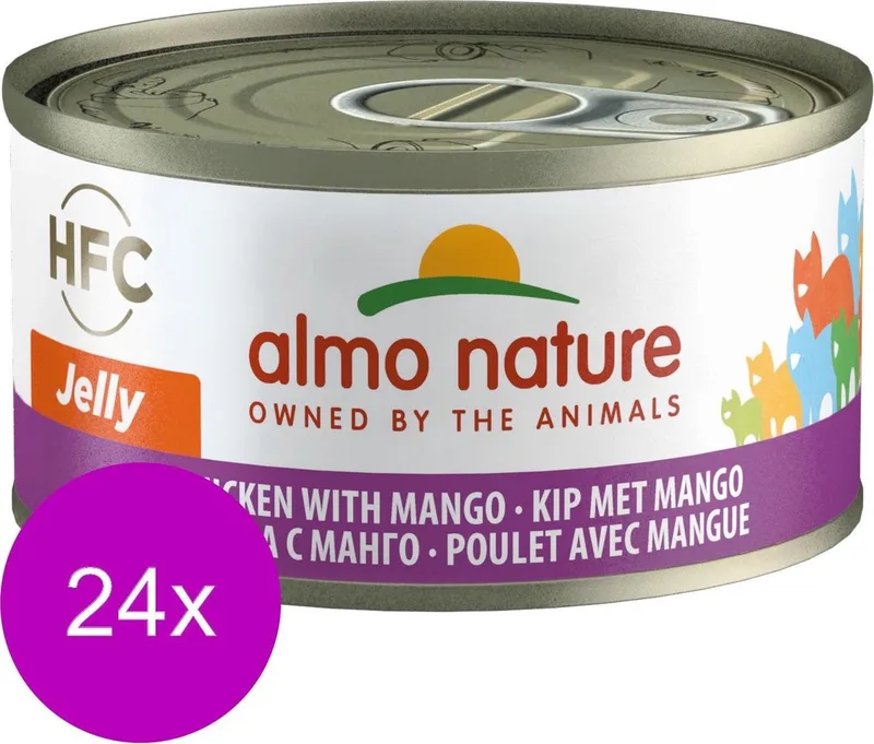 Natvoer Katten - HFC Jelly - Kip & Mango 24 x 70g by Almo Nature – product photo