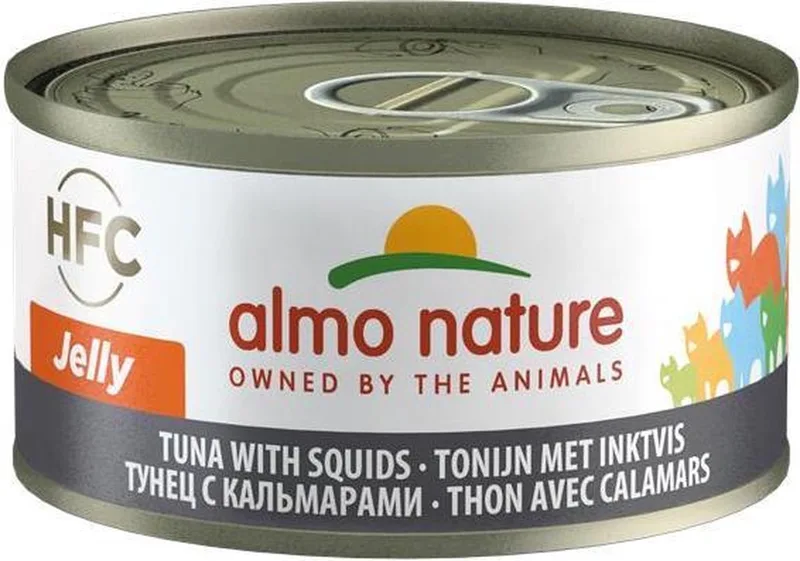 Natvoer Katten - HFC Jelly - Tonijn & Inktvis - 24 x 70g von Almo Nature – Produktfoto