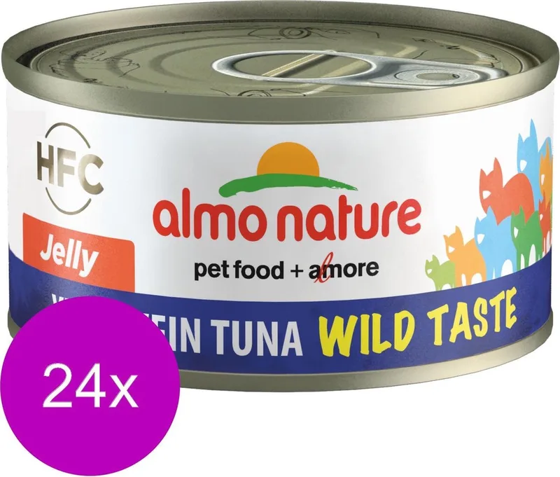 Natvoer Katten - HFC Jelly - Wild Taste Geelvin Tonijn 24 x 70g von Almo Nature – Produktfoto