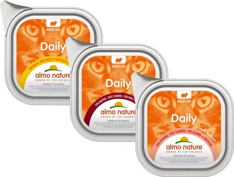 Natvoer voor Katten - Daily Menu Kuipje - 32 x 100g - met Konijn - 32 x 100 gram by Almo Nature – product photo