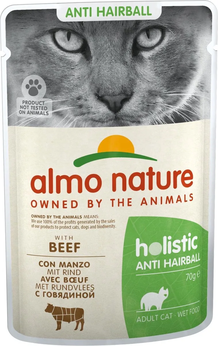 Natvoer voor Katten met Anti-Haarbal formule de Almo Nature – photo produit