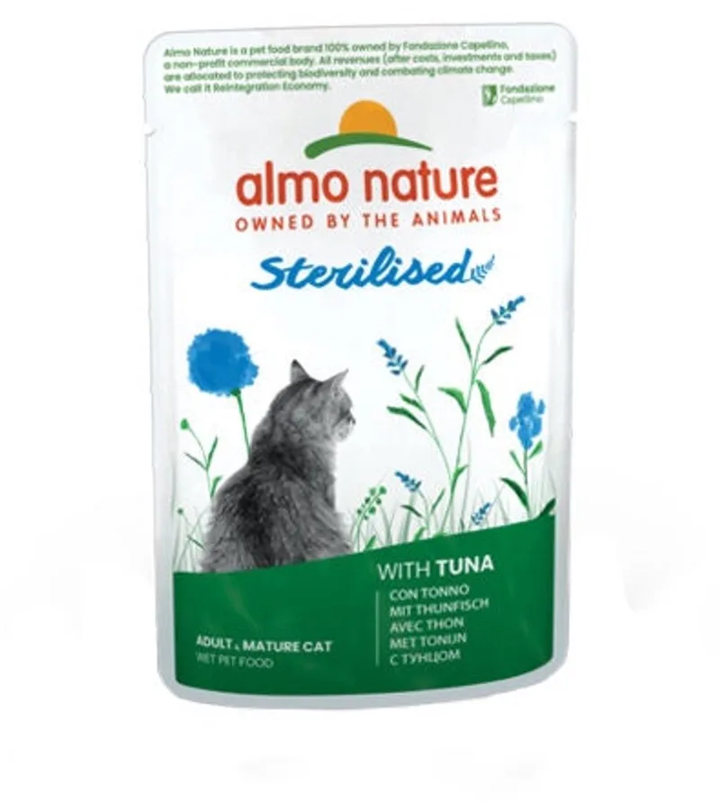 Sterilised Kattenvoer Tonijn - Maaltijdzakje - 30 x 70 gram von Almo Nature – Produktfoto