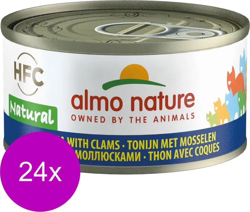 Tonijn en Kokkels - Kattenvoer - 24 x 70 g fra Almo Nature – produktbillede
