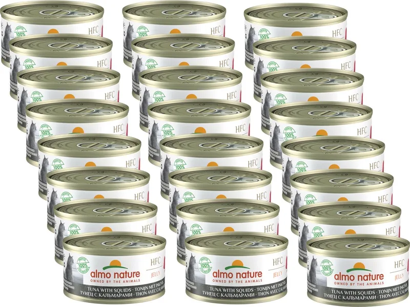Tonijn en Pijlinktvis - Kattenvoer - 24 x 70 g de Almo Nature – photo produit