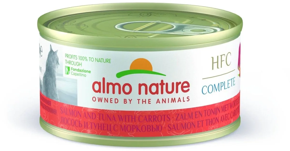 Zalm met Tonijn en Wortel 24 x 70 gr. de Almo Nature – photo produit