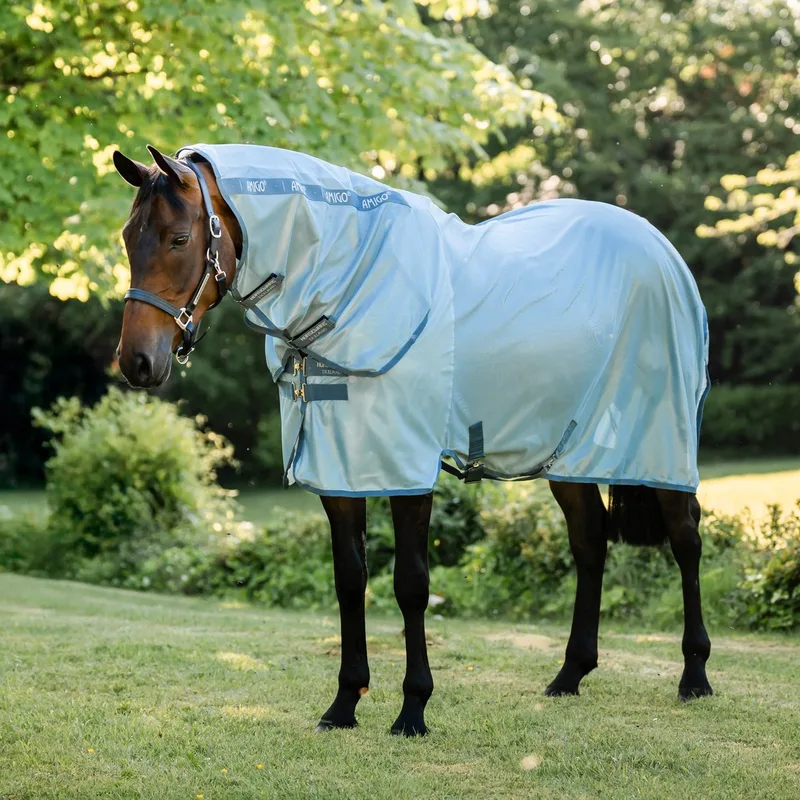 Vliegendeken voor paarden van Horseware Amigo integrated de Amigo en Bleu – photo produit