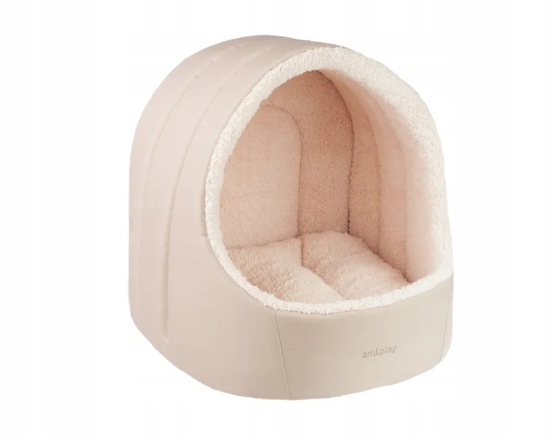 Aspen Hondenkennel Ovaal S Beige - Comfortabel en duurzaam by Amiplay – product photo