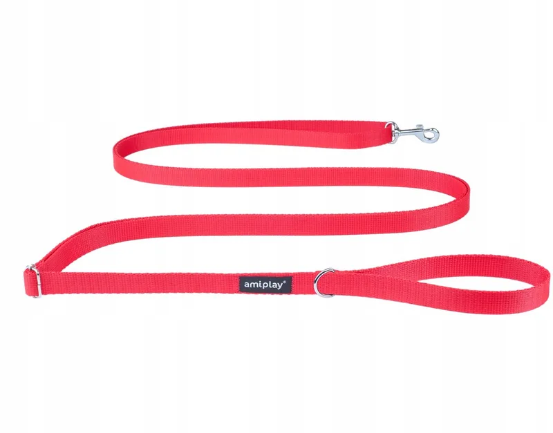 Basic Verstelbare Hondenhalsband Easy Fix L Rood de Amiplay – photo produit