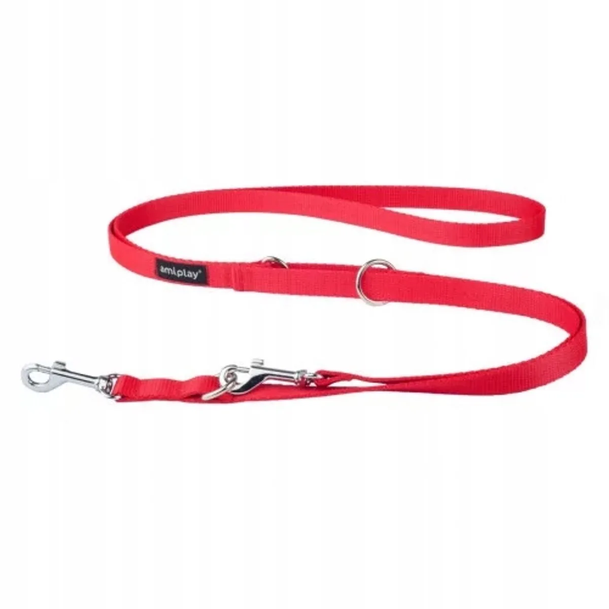 BASIC Verstelbare Hondenlijn L 6-in-1 Rood 100-200cm by Amiplay – product photo