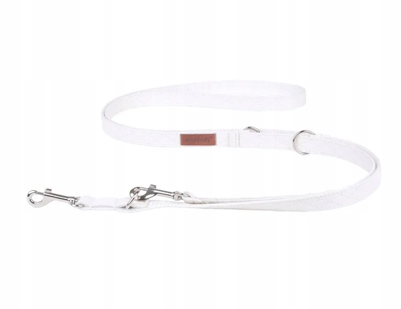 Cambridge XL Verstelbare Leren Hondenhalsband 100-200cm Wit by Amiplay – product photo