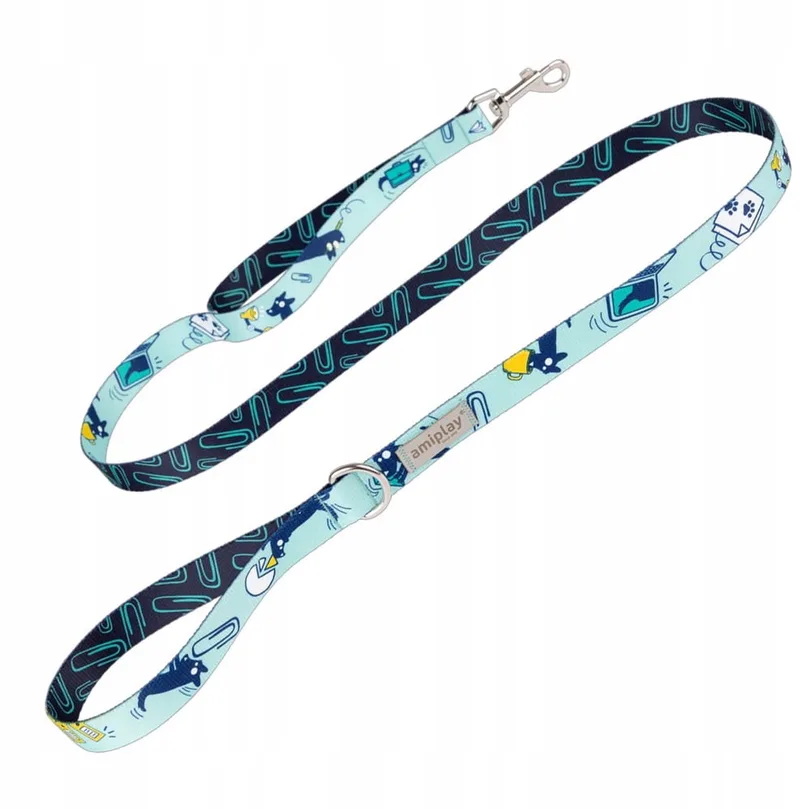 Classic Hondenriem Amik 150cm Blauw von Amiplay – Produktfoto