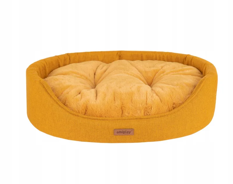 Como Hondenmand Ovaal L - Comfortabel en duurzaam de Amiplay en Jaune – photo produit