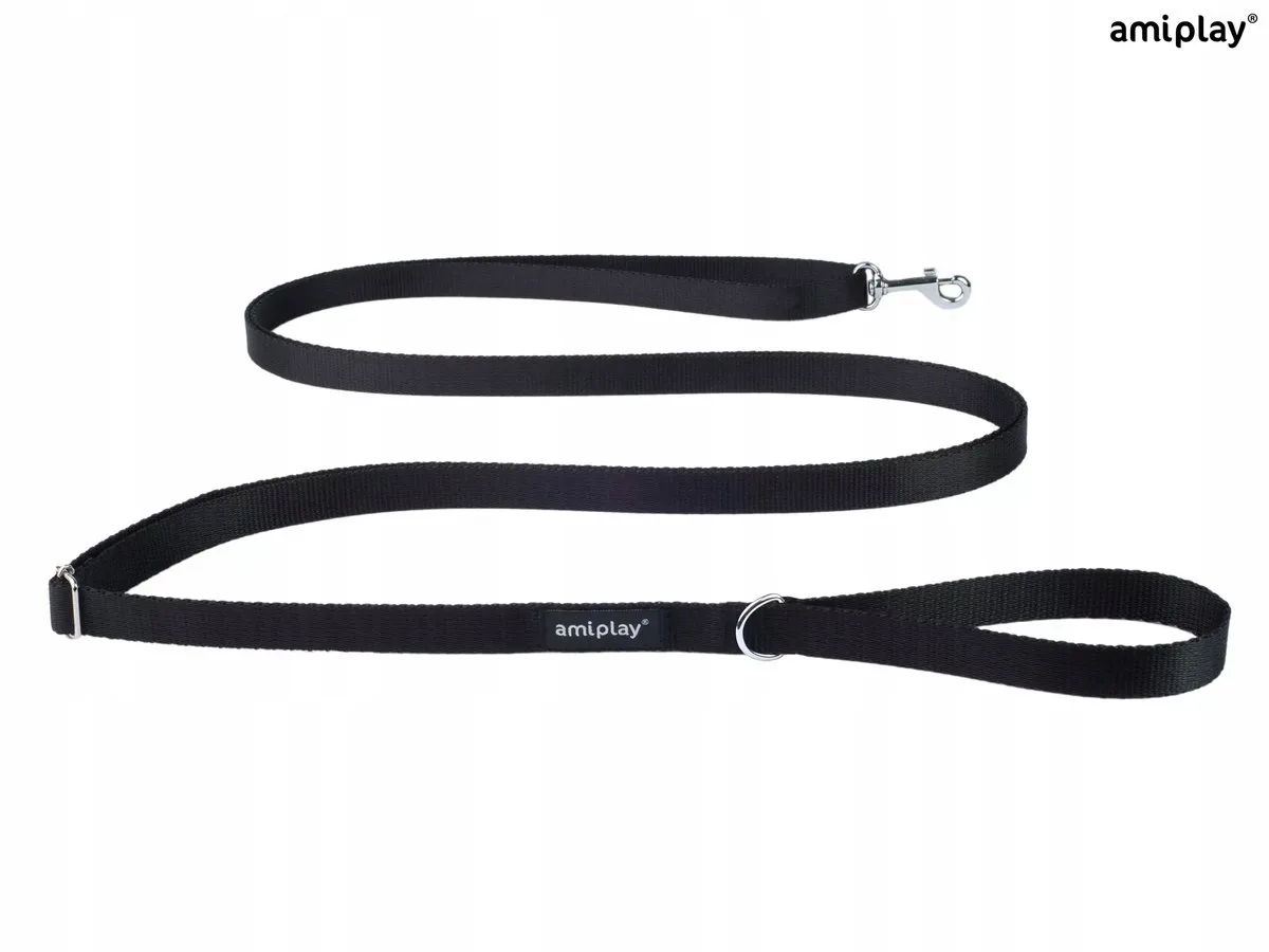 Easy Fix Basic L Hondenlijn Zwart - Verstelbaar tot 3m by Amiplay – product photo