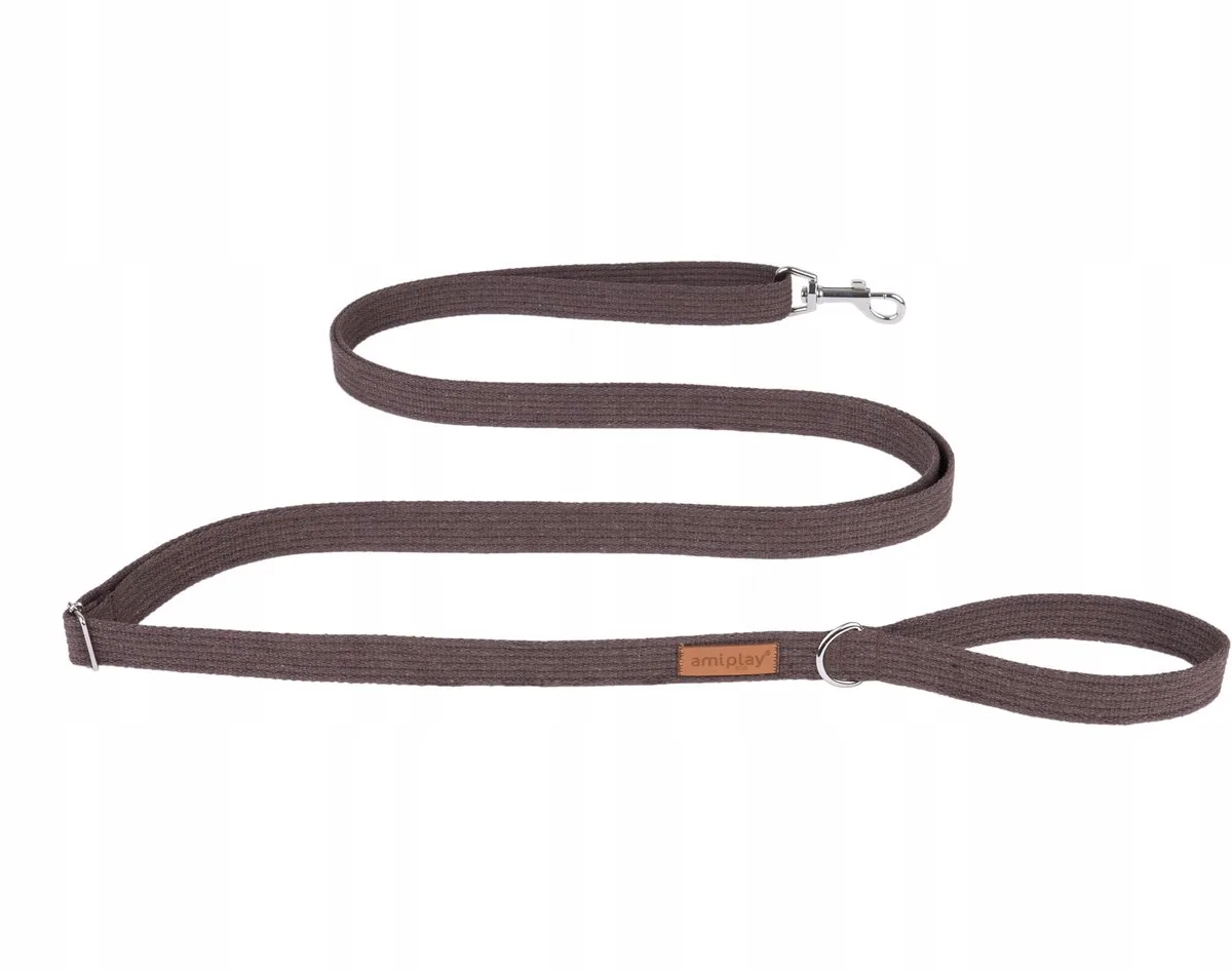 Easy Fix Cotton Hondenlijn Verstelbaar S Bruin by Amiplay – product photo