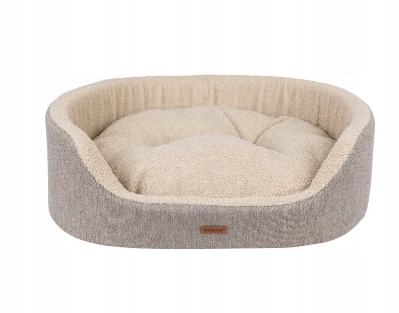 ECO Malmo Hondenkussen Ovaal Maat M - Beige by Amiplay – product photo